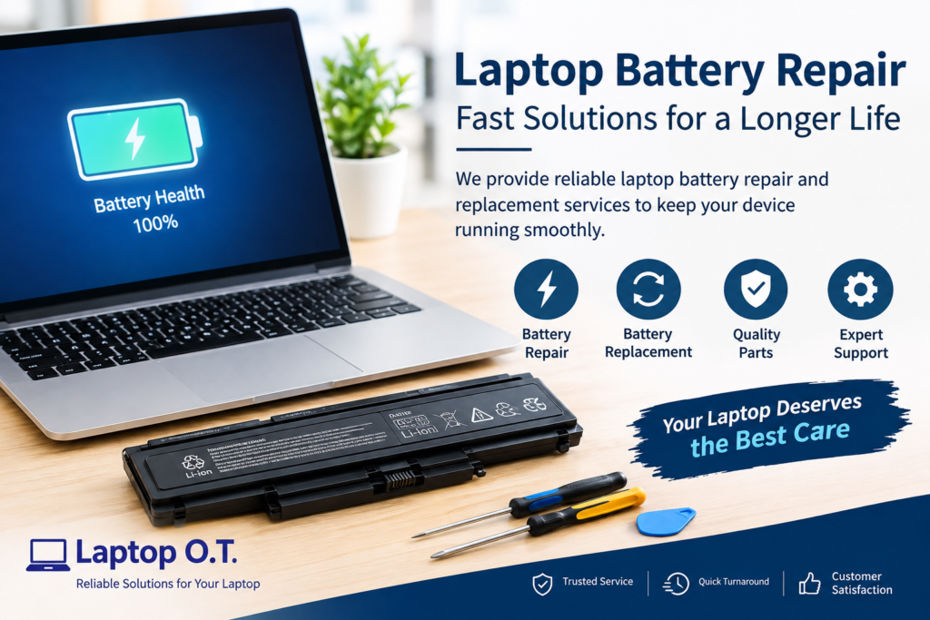 Get your Battery Repair at Laptop O.T